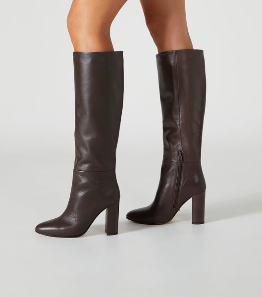 Botas de Tacon Tony Bianco Boss Choc Como 9.5cm Chocolate | ARCVG59583