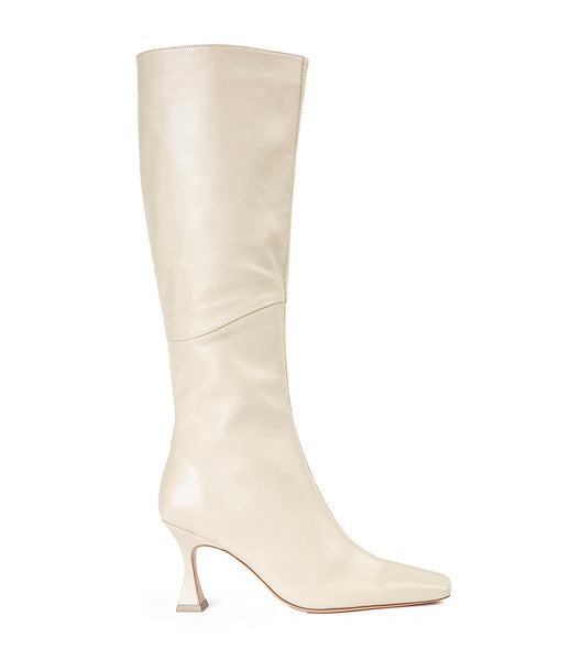 Botas de Tacon Tony Bianco Fantasy Vanilla Nappa 8cm Amarillo Claro | AARDF58484