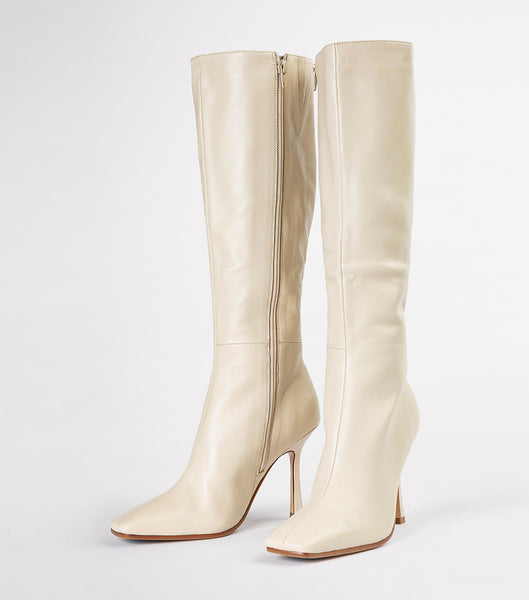 Botas de Tacon Tony Bianco Havana Vanilla Nappa 10.5cm Amarillo Claro | AARDF13190