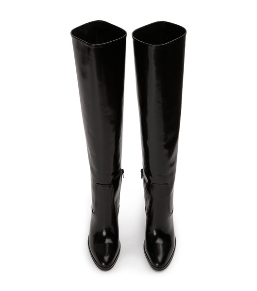 Botas de Tacon Tony Bianco Hot Black Hi Shine 10.5cm Negras | EARVG82443