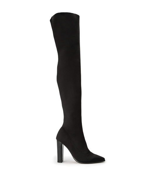 Botas de Tacon Tony Bianco Lucca Black Sock Knit 10.3cm Negras | AARWC57055