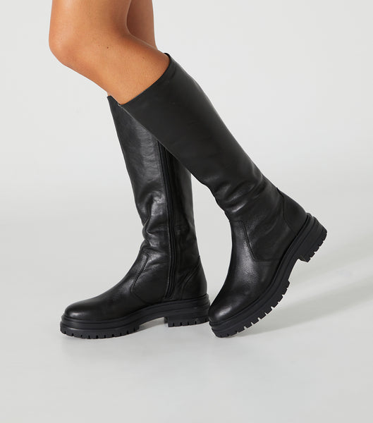 Botas de combate Tony Bianco Wanda Black Venice 4.5cm Negras | ARXBR26520