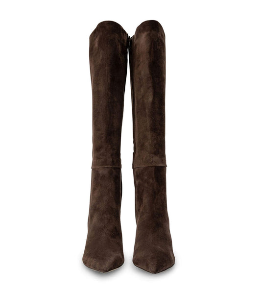 Botas de media pantorrilla Tony Bianco Apollo Espresso Gamuza 10.5cm Chocolate | PARQX27147