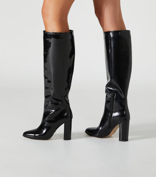 Botas de media pantorrilla Tony Bianco Boss Black Hi Shine 9.5cm Negras | BARSD93189