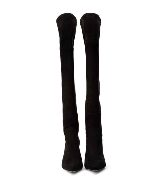 Botas elásticas Tony Bianco Estella Black Stretch Gamuza 8.5cm Negras | YARVQ42374