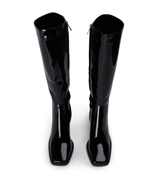 Botas hasta las rodillas Tony Bianco Darby Black Charol 7.5cm Negras | AREGJ31942