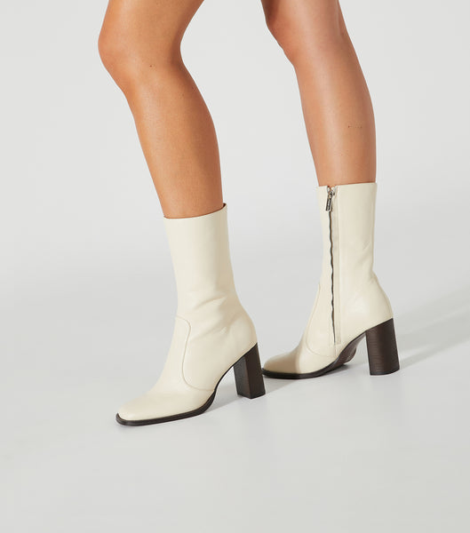 Botines Tony Bianco Atlanta Ecru Venice 8.5cm Blancas | ARCVG62202