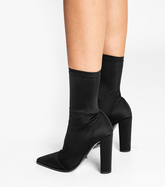 Botines Tony Bianco Lila Black Lycra 10.3cm Negras | ZARNQ20622