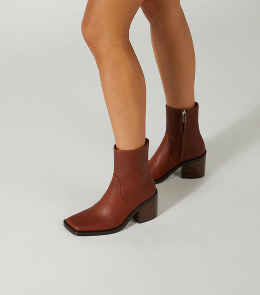 Botines Tony Bianco Prince Cognac 8cm Marrones | PARQX18998