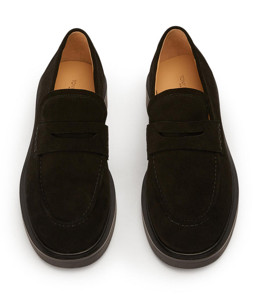 Loafers Tony Bianco Cherish Black Gamuza 4.5cm Negras | YARVQ89736