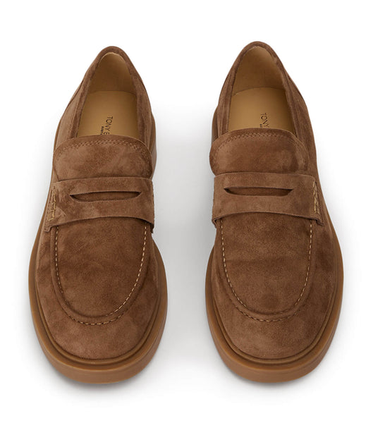 Loafers Tony Bianco Cherish Saddle Gamuza 4.5cm Marrones | UARND65029