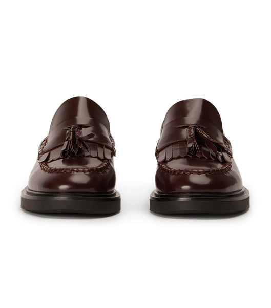 Loafers Tony Bianco Colt Vino Hi Shine 4.5cm Chocolate | ZARMJ83007