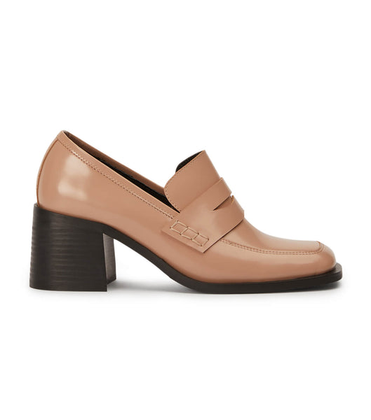 Loafers Tony Bianco Lomax Latte Hi Shine 6.5cm Beige | YARGT76918