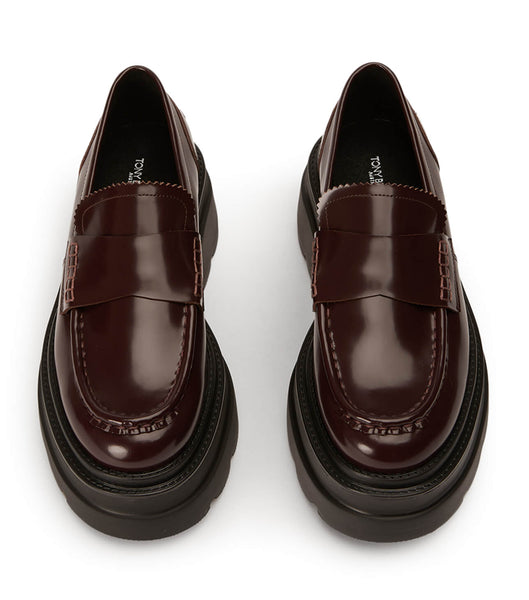 Loafers Tony Bianco Zomp Vino Hi Shine 7.5cm Marrones | AARWC63939