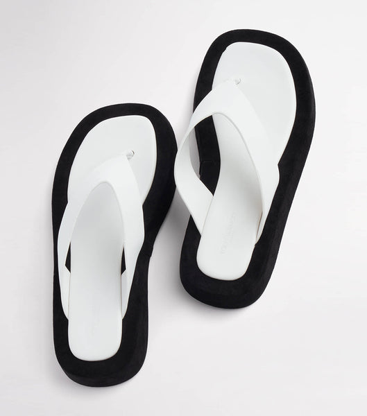 Plantillas Tony Bianco Ives Milk Capretto 3.5cm Blancas | FARHY78828