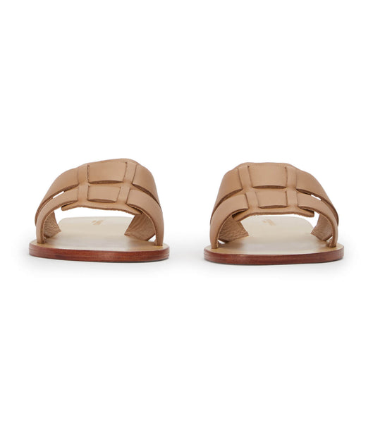 Sandalias Planas Tony Bianco Force Camel 1cm Marrones | ARQAV90671