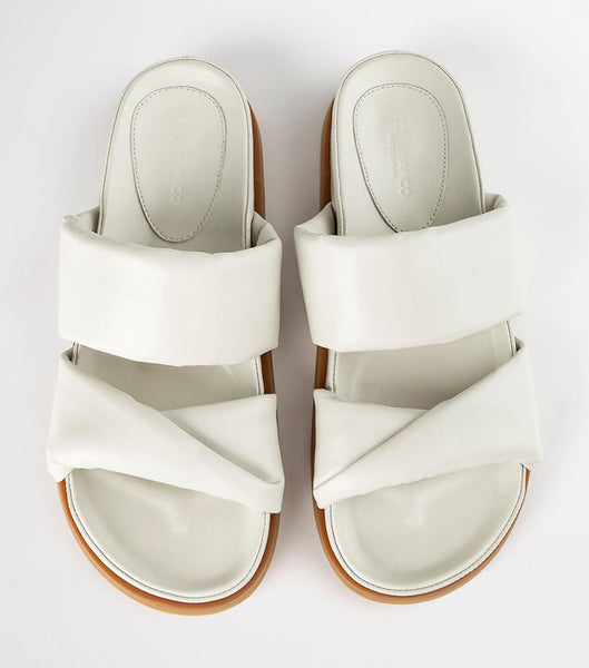 Sandalias Planas Tony Bianco Henry Dove Nappa 3.5cm Blancas | FARUI35124