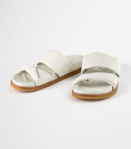 Sandalias Planas Tony Bianco Henry Dove Nappa 3.5cm Blancas | FARUI35124