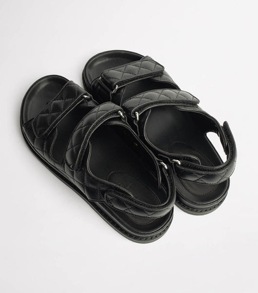 Sandalias Planas Tony Bianco Hiranni Black Sheep Nappa 3.5cm Negras | ARQCS58897