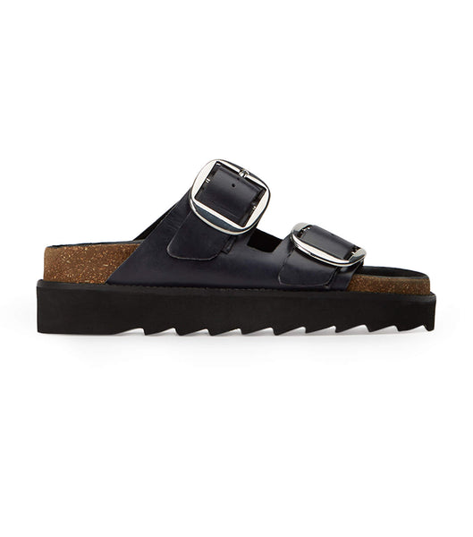 Sandalias Planas Tony Bianco Marty Black Wax Negras | BARSD36717