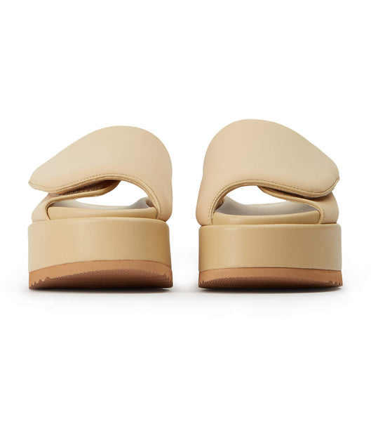 Sandalias Planas Tony Bianco Roxana Nude Scuba 6cm Beige | AREAH61493