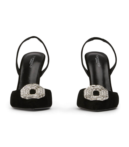 Tacones Brillantes Tony Bianco Arma Black Gamuza 10.5cm Negras | PARQX91110