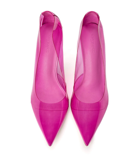 Tacones De Novia Tony Bianco Alijah Pink Vinylite/Pink Nappa 10.5cm Rosas Rosas | UARND88734