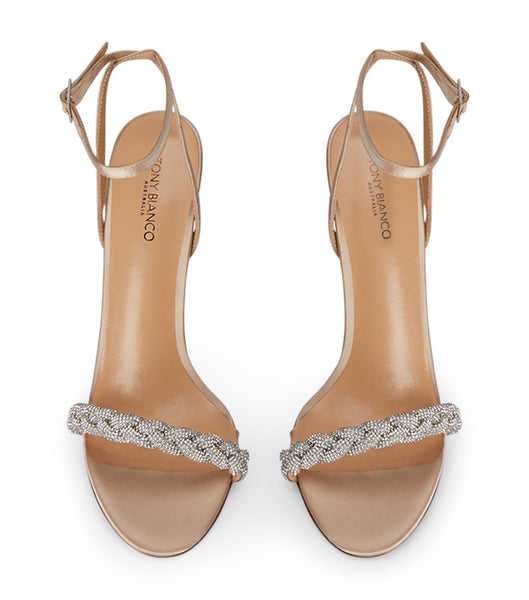 Tacones De Novia Tony Bianco Kosta Nude Satin 11cm Beige | ARXBR83275