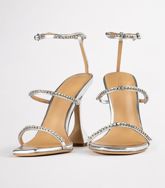 Tacones De Novia Tony Bianco Shy Silver Nappa Metallic 10.5cm Plateadas Metal | ARQCS40371