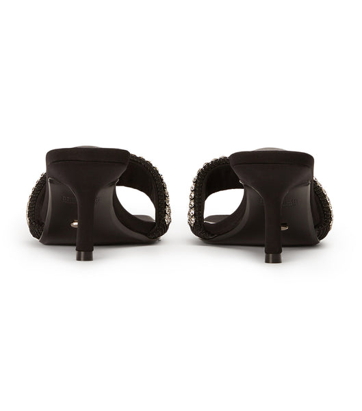 Tacones bajos Tony Bianco Amos Crystal/Black Gamuza 6.5cm Negras | ARJKU98625