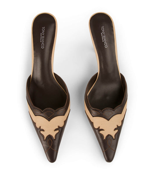 Tacones bajos Tony Bianco Shuga Beech/Chocolate 8cm Chocolate | PARER42972