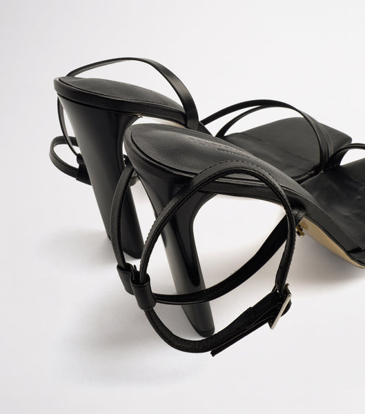 Tacones con tiras Tony Bianco Fiance Black Kid 11cm Negras | ARXMI15346