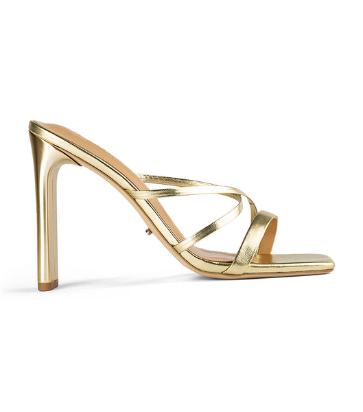 Tacones con tiras Tony Bianco Fior Gold Nappa Metallic 11cm Doradas Metal | YARVQ34635