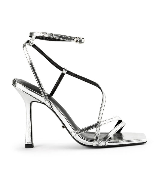 Tacones con tiras Tony Bianco Franci Silver Foil 10.5cm Plateadas | ARIIZ66431