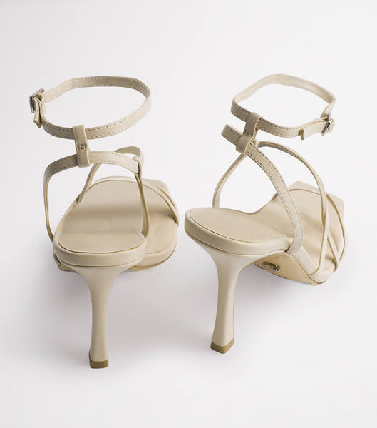 Tacones con tiras Tony Bianco Franci Vanilla Sheep Nappa 10.5cm Amarillo Claro | LARSX73142