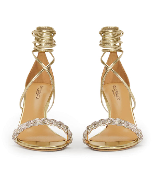 Tacones con tiras Tony Bianco Henley Gold Nappa Metallic 8.5cm Doradas Metal | YARGT38434