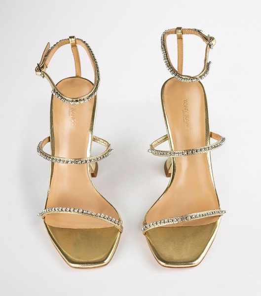 Tacones con tiras Tony Bianco Skye Gold Nappa Metallic 10.5cm Doradas Metal | ZARNQ20384