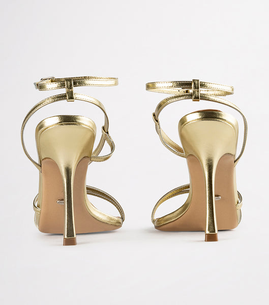 Tacones de aguja Tony Bianco Franci Gold Nappa Metallic 10.5cm Doradas Metal | FARUI15809