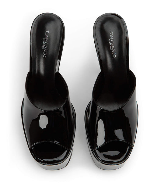 Tacones de aguja Tony Bianco Jordyn Black Charol 15cm Negras | PARQX68069