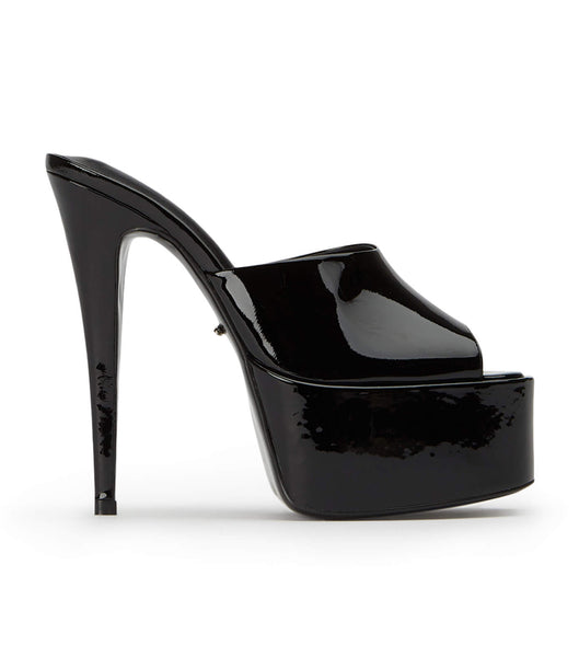 Tacones de aguja Tony Bianco Jordyn Black Charol 15cm Negras | PARQX68069