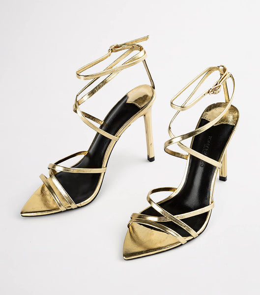 Tacones de aguja Tony Bianco Marcy Gold Foil 10.5cm Doradas | ARCVG37756