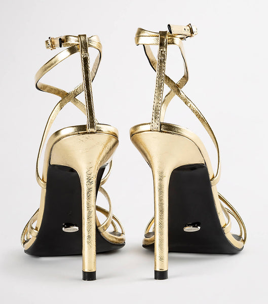Tacones de aguja Tony Bianco Marcy Gold Foil 10.5cm Doradas | ARCVG37756
