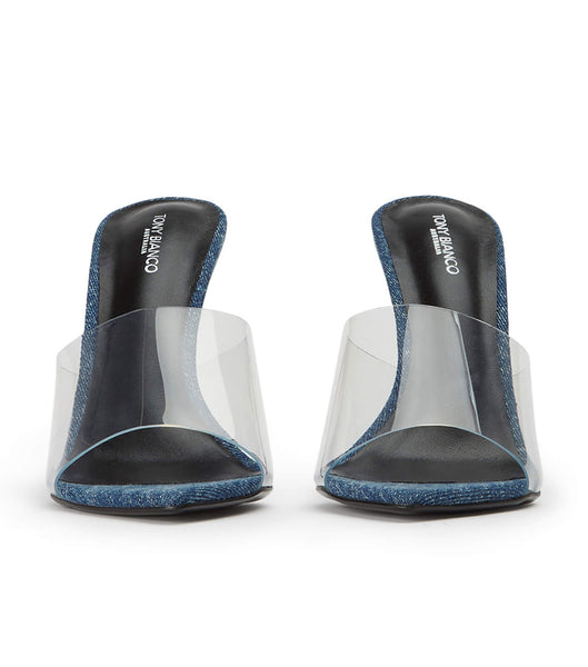 Tacones de aguja Tony Bianco Mylo Clear Vinylite/Blue Denim 10.5cm Azules | ARZDE53326