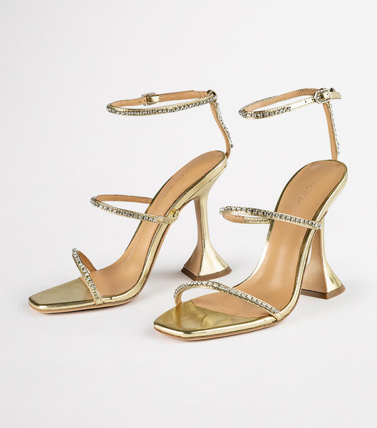 Tacones de aguja Tony Bianco Shy Gold Nappa Metallic 10.5cm Doradas Metal | TARPQ33910
