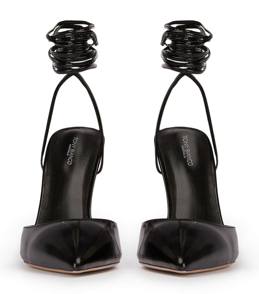 Tacones de evento Tony Bianco Acer Black Hi Shine 10.5cm Negras | ARQCS49314