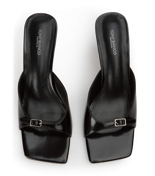 Tacones de evento Tony Bianco Asar Black Hi Shine 6.5cm Negras | MARHR76806