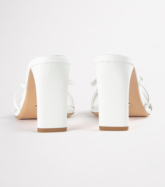 Tacones de evento Tony Bianco Classic White Nappa 8.5cm Blancas | ARDFL55042
