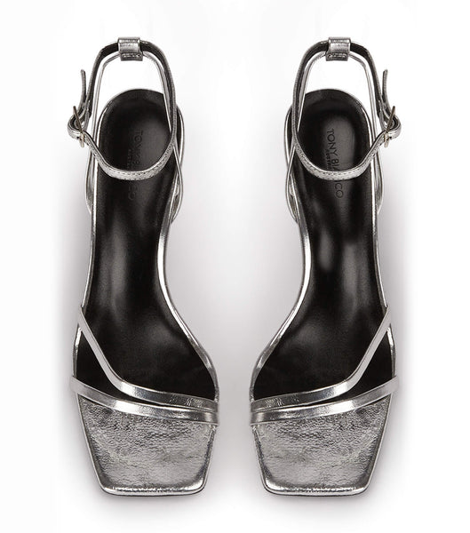 Tacones de evento Tony Bianco Corso Silver Foil 8.5cm Plateadas | FARHY21640