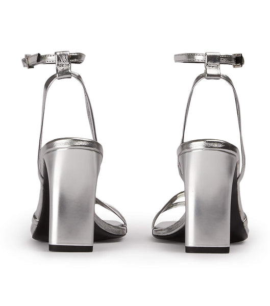 Tacones de evento Tony Bianco Corso Silver Foil 8.5cm Plateadas | FARHY21640