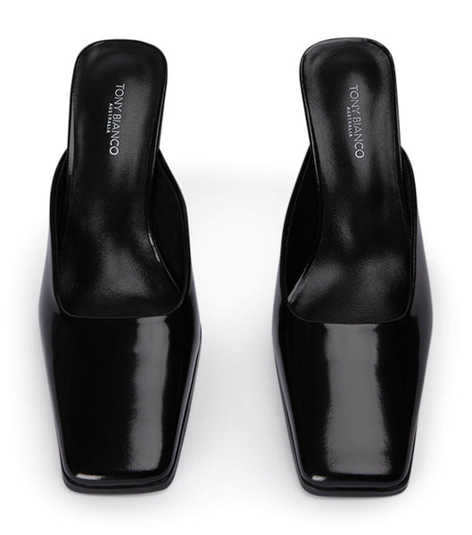 Tacones de evento Tony Bianco Flash Black Hi Shine 8cm Negras | ARQCS88406